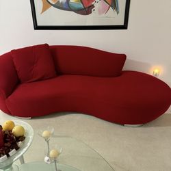 Two Red Sofas
