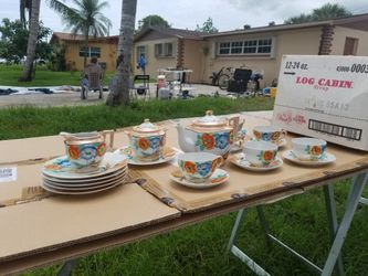 Hand painted antique China tea set.