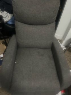 Massage Gray Fabric Upholstered Accent Chair