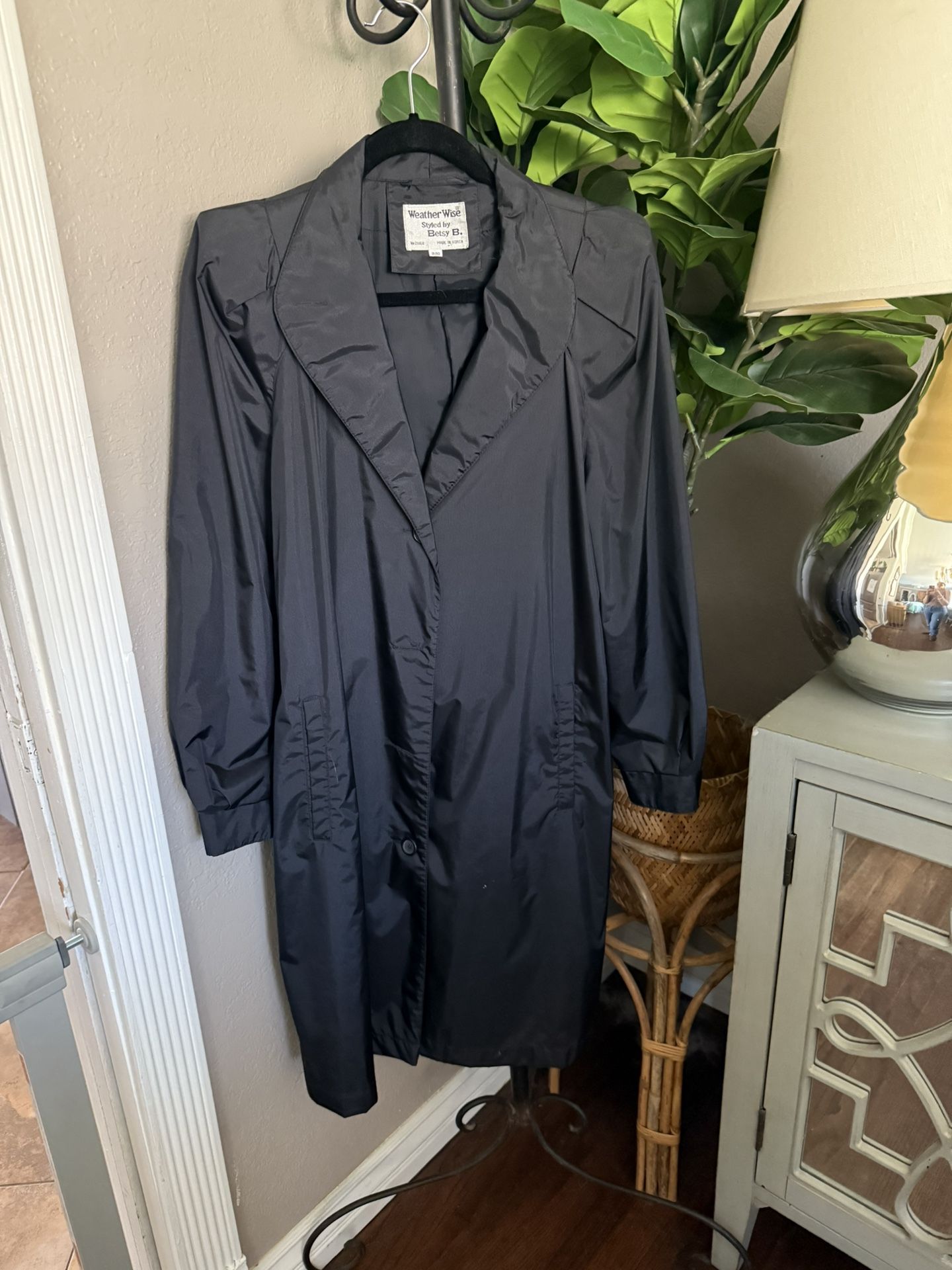 Vintage 80's Weather Wise by Betsy B. Women's Rain Trench Coat Long