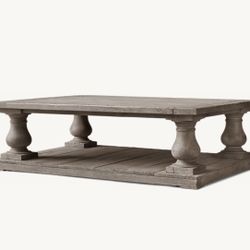 Restoration Hardware Balustrade Salvaged Wood Coffee Table
