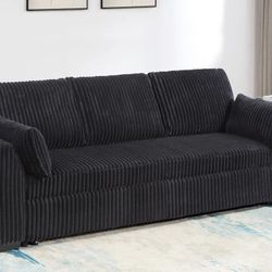 Brand New Sofa Pull Out Bed Black Corduroy $399