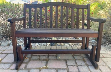 Wooden Patio Glider Bench
