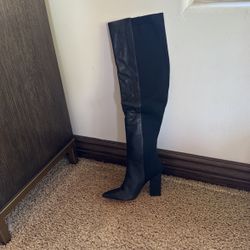 Halston Black Long Boots 