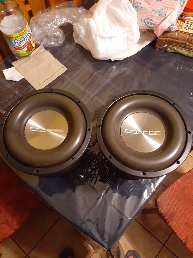 10in. Eclipse sw9102 titanium pro series subwoofers