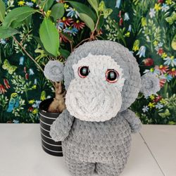 Handmade Crochet Gorilla Amigurumi Toy 