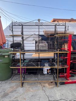 Vintage Wrought Iron Baker’s Rack