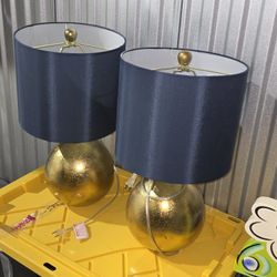 ZuHaus Gold & Blue Accent Lamps