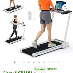 Goplus 3in 1 Folding Treadmill  W /table Spekers