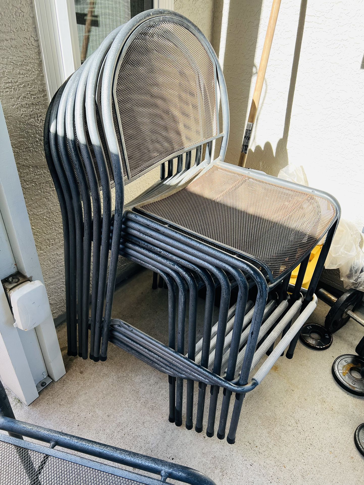 Patio Metal Sturdy 8 Chairs