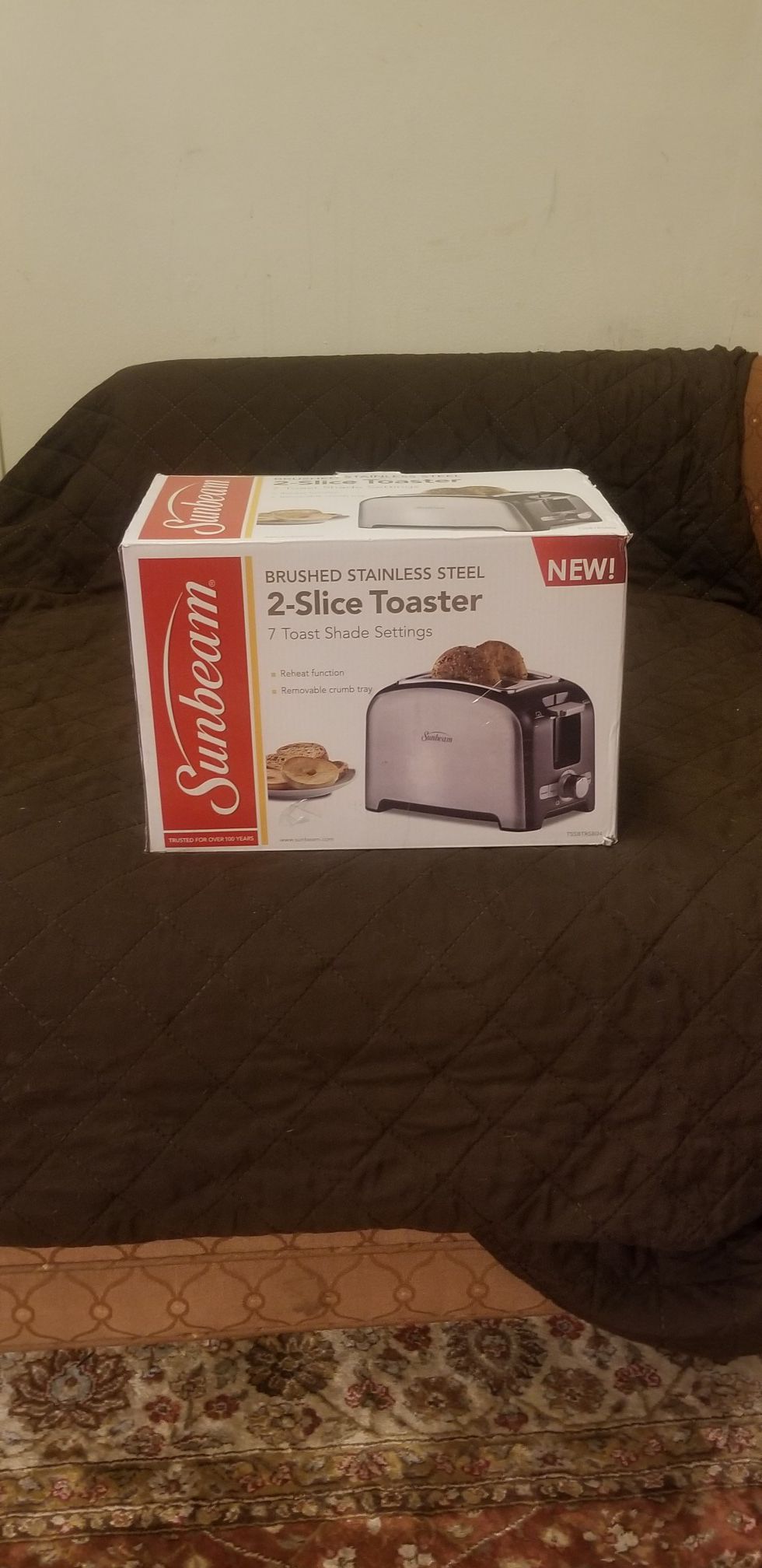 2 slice stainless steel toaster