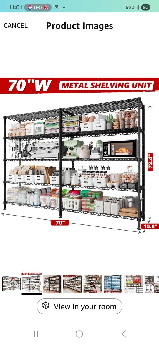 2 REIBII 70" 5-Tier Shelving Systems (new)