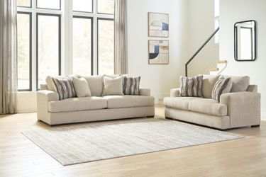 Lofwood Oatmeal Sofa and Loveseat (Online Special Price)