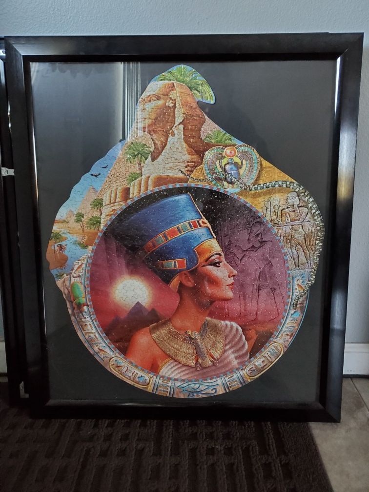 Custom framed Egyptian themed puzzles