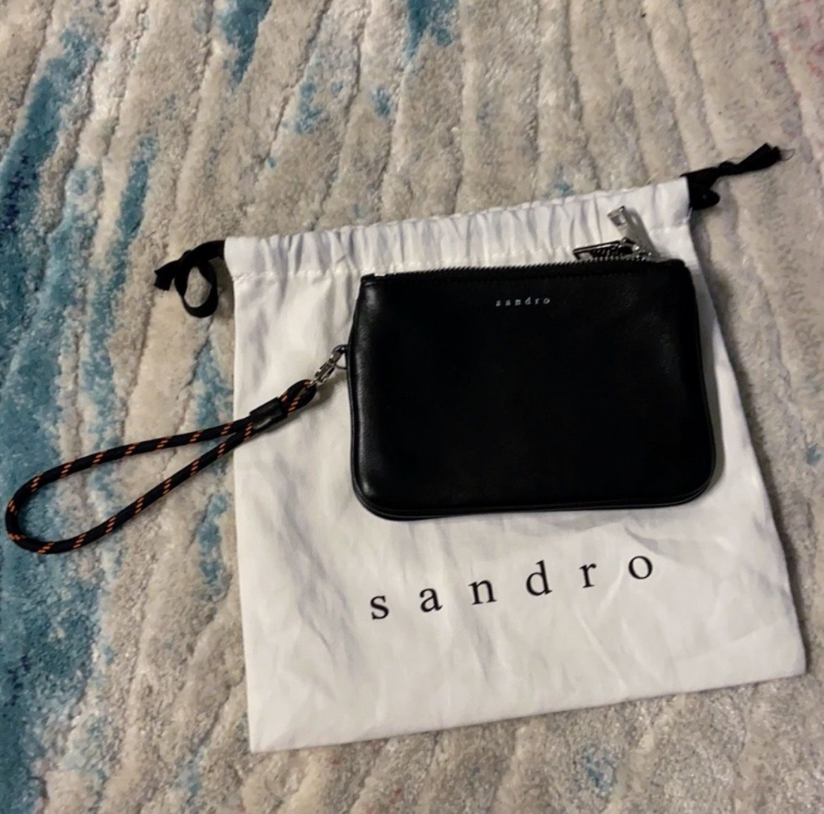 Sandro Soft leather wristlet.