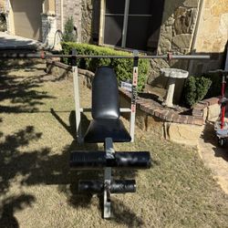 Weight Bench And Bar 