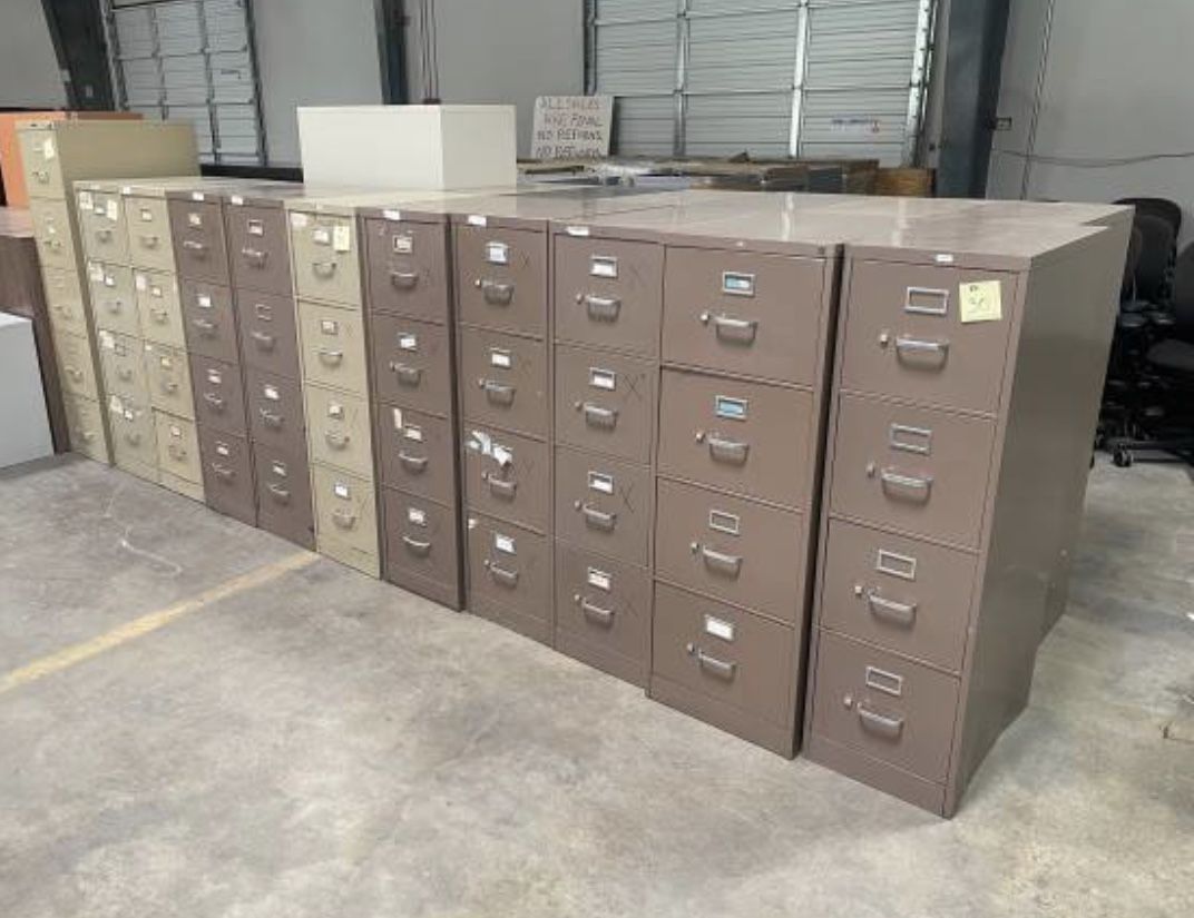 16 HON Metal Office 4 Dr. Vertical File Cabinets! Only $30 Ea!