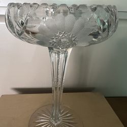 Antique Floral Cut Crystal 