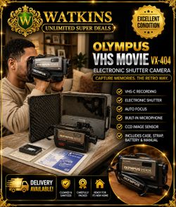 📹 Olympus VHS Movie VX-404 Camcorder – Classic Vintage Video Camera! 📹