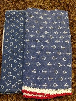 Set of patriotic baby blankets/burp cloths!