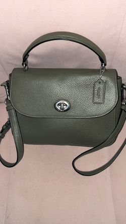 Beautiful green coach purse