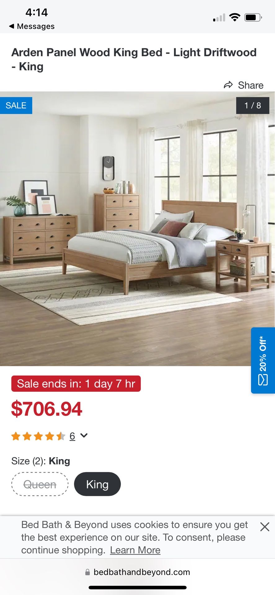 New King Bed Frame ( From Bed Bath Beyond)