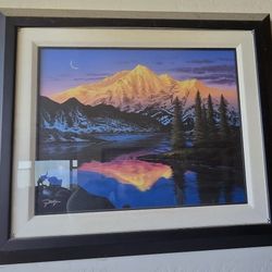 Sierra Glow Original Acrylic On Canvas Signed Framed Painting