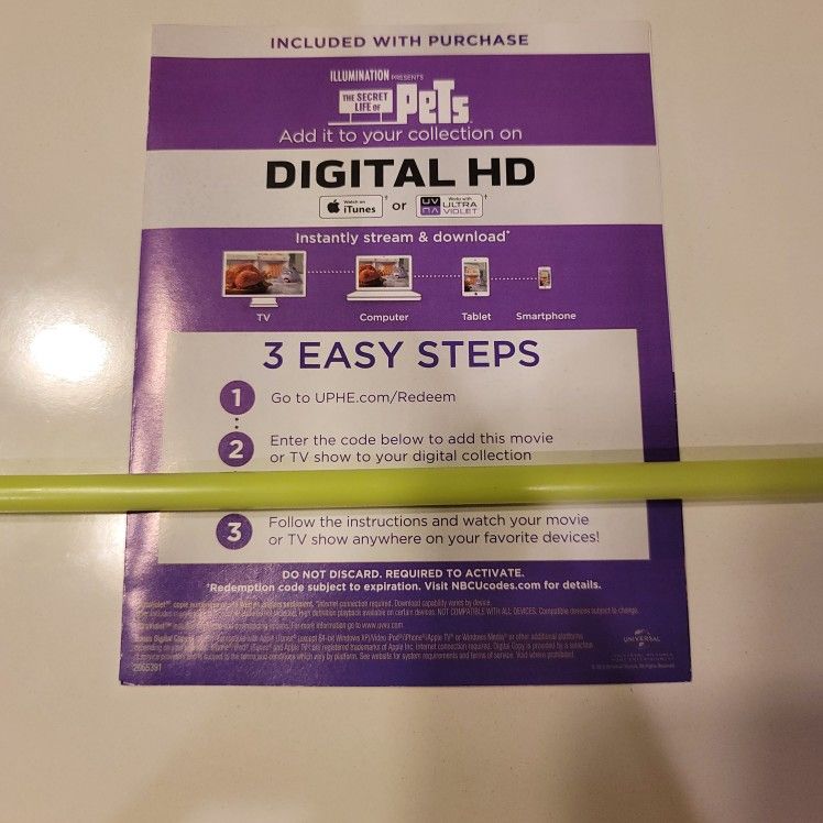 $4 DIGITAL HD MOVIE. THE SECRET LIFE OF PETS . $4 OR TRADE FOR A MOVIE TITLE I DO NOT ALREADY OWN.