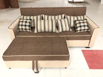 Sofa/Sleeper w/ Ottoman Chaise Pullout