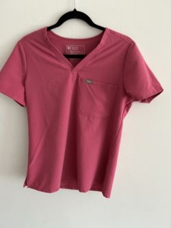 FIGS Catarina Pink Scrub Top Women’s Small