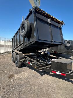 2026 8x12x4. Black Steel Hydraulic Dump Trailer