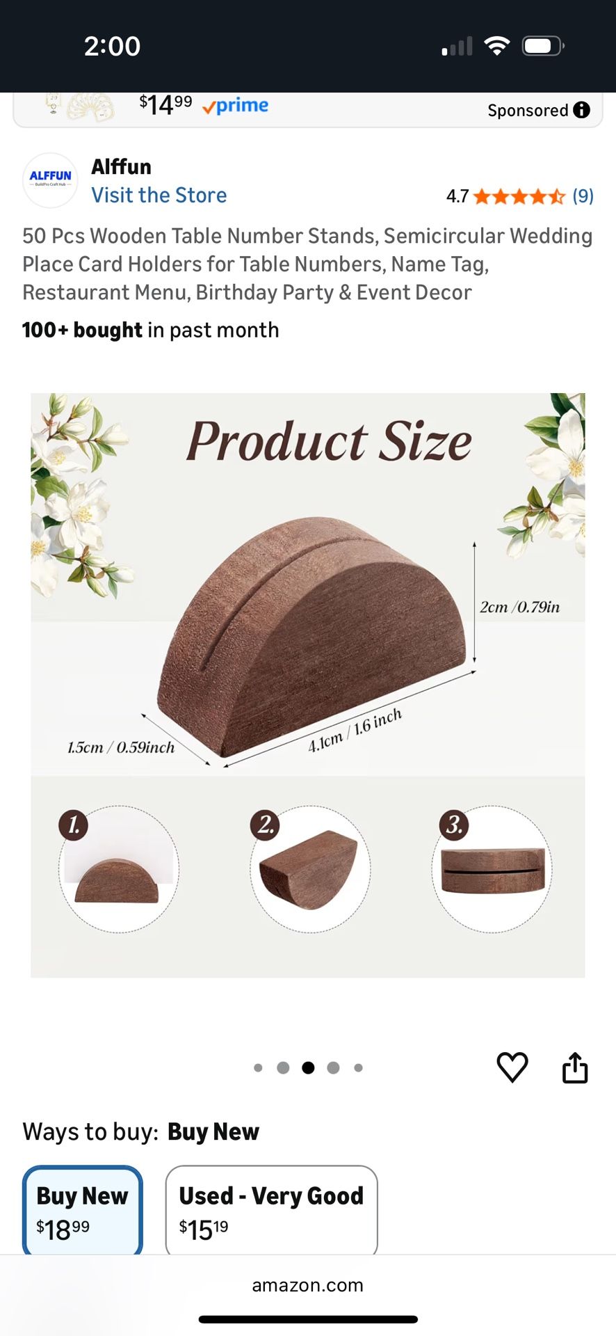 17 Table Number Stands