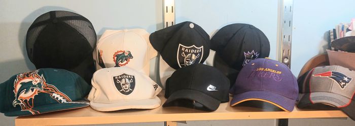 LOT/ BUNDLE OF 9: VINTAGE SPORTS HATS/ CAPS $30/ALL