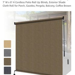 Coolaroo Outdoor Roller Shade with Wand - 80% UV Block 