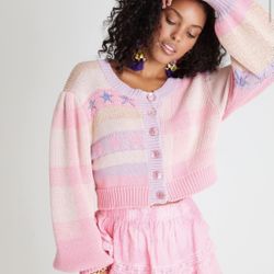 Bedford Cropped Cardigan Size SMALL Loveshackfancy