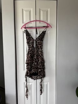 Leopard Print Mini Dress with Ruffle Tiers