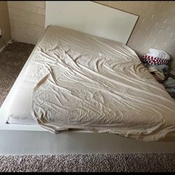 Queen Bed (Frame And Mattress)