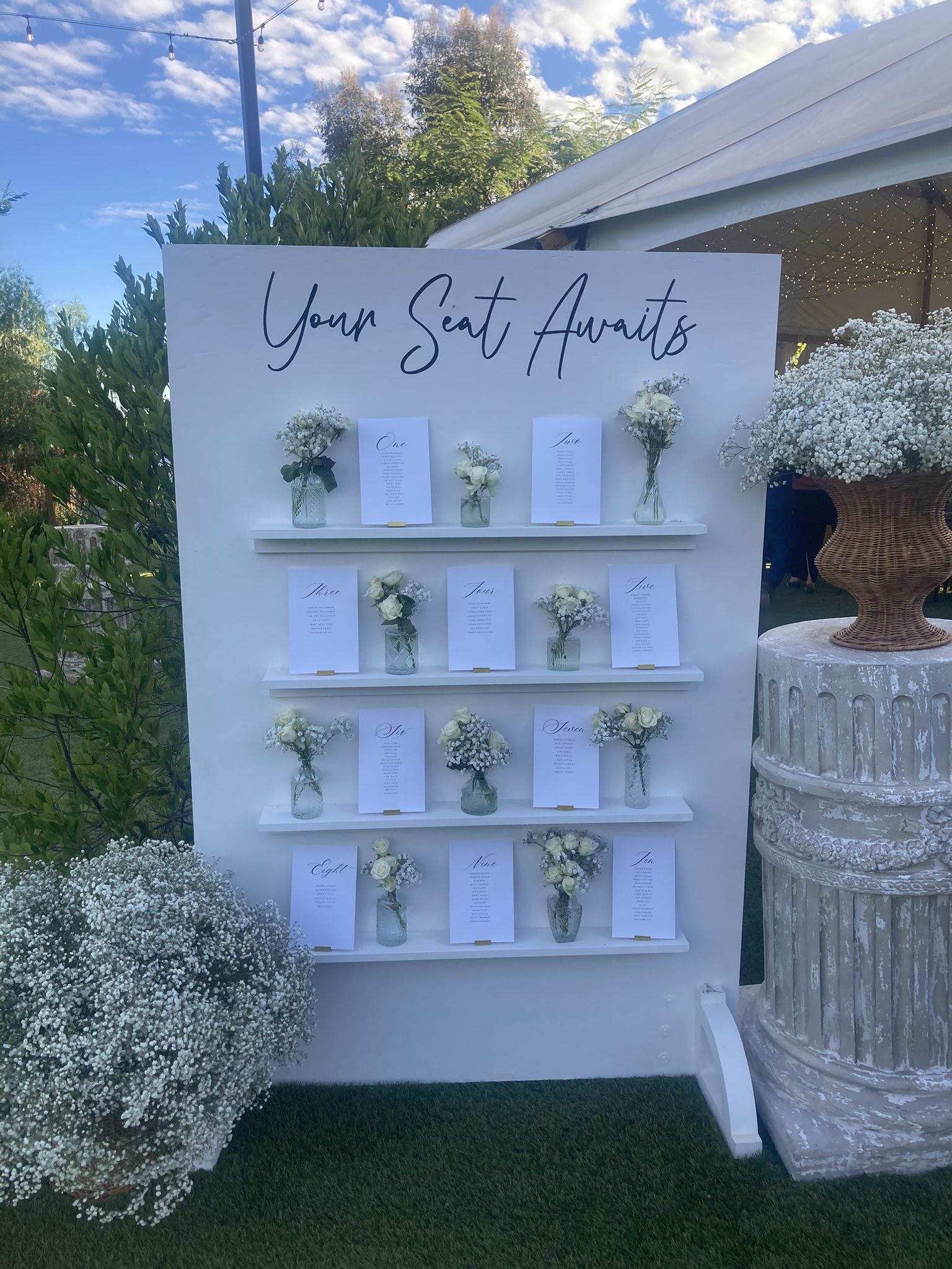 Wedding Seating Chart Display