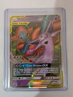 Espeon & Deoxys GX 72/236 Sm Unified Minds Holo NM