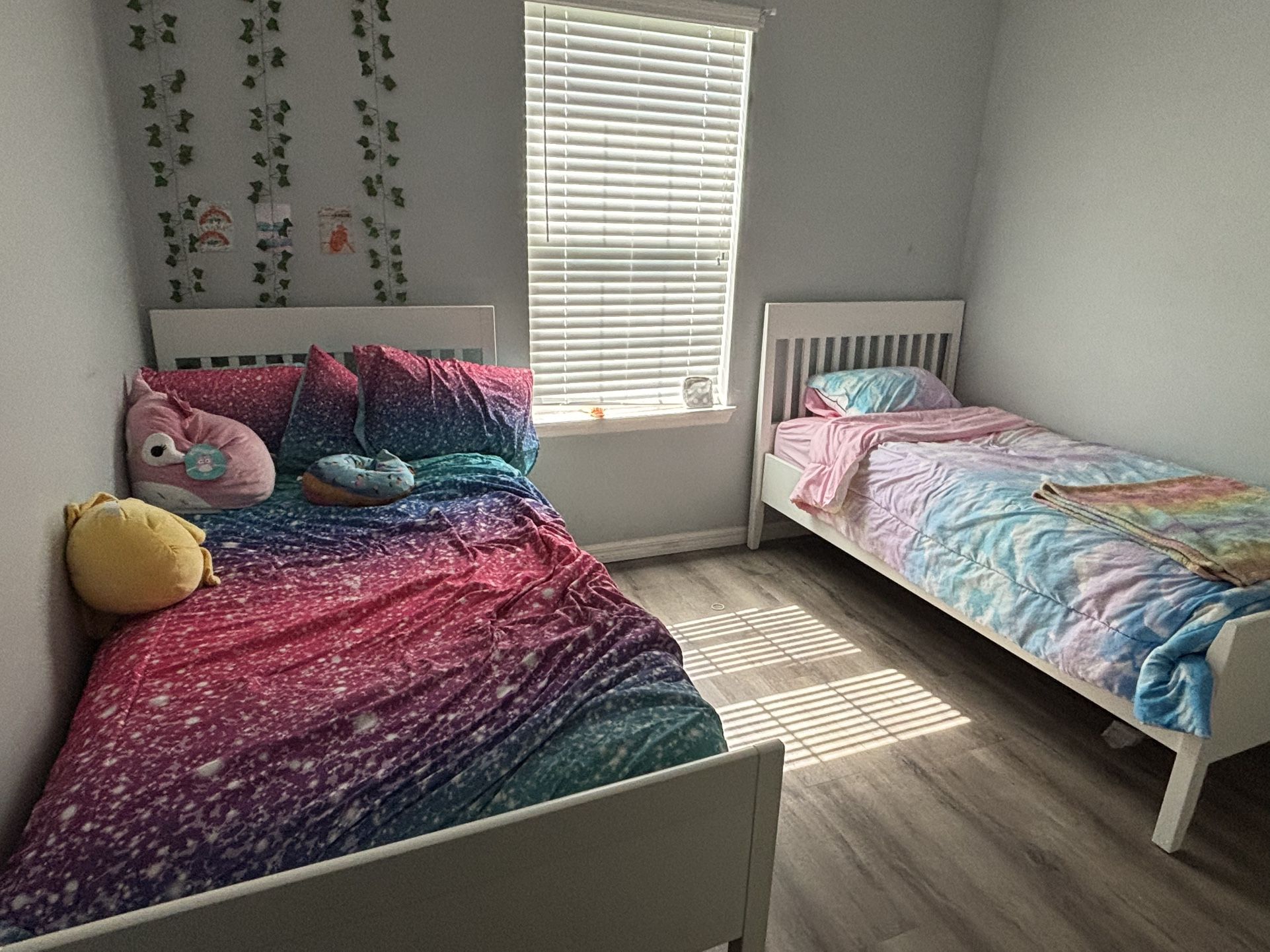 White Twin Bed Frame W/ Mattress