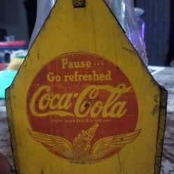 Old Coca Cola Wooden Case & Bottles