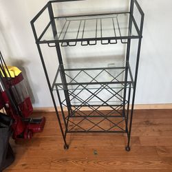 Wine Rack with bar top and glass storage