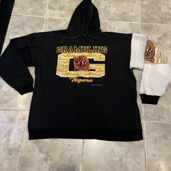 Vintage 90s Grambling State University Tigers AACA HBCU Hoodie Sweater L-XL