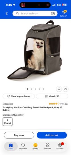 Small puppy back pack