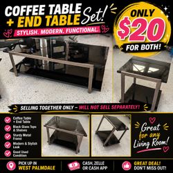 🖤✨ COFFEE TABLE + END TABLE — $20 FOR BOTH! ✨🖤