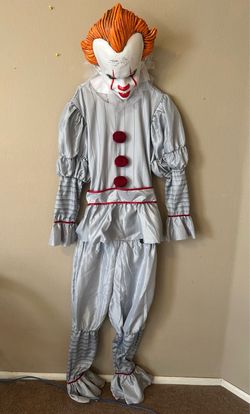 Pennywise Costume – IT – Adult Large – Complete with Mask & Gloves