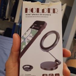 Metal Folding Magnetic Mobile Stand, 360° Rotation Magnetic Phone Holder Compatible with All Phone, Galaxy, Smartphones, iPhone