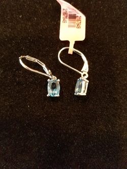 Blue topaz earrings
