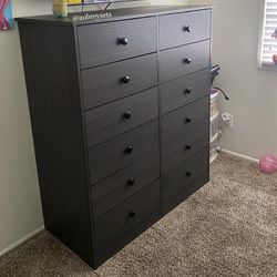Grey 12 Drawer Dresser 