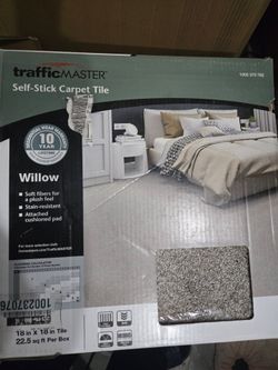 TrafficMASTER Willow Self-Stick Carpet Tiles